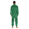 thumbnail image 7 of joogoo Zebra Stripes Green Unisex Adults Onesies Pajamas Jumpsuits L, 7 of 7