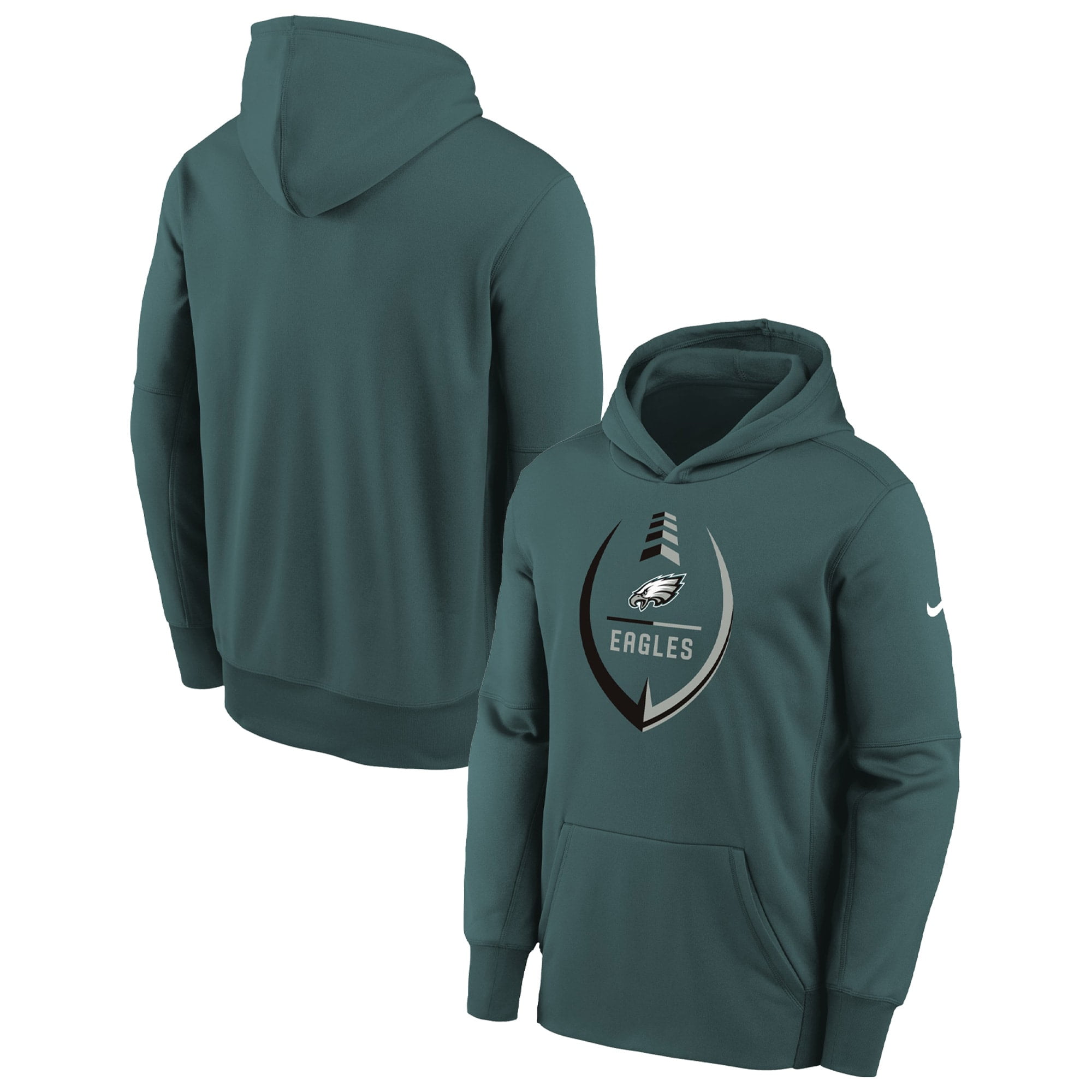 Women's Fanatics Branded Heathered Kelly Green Philadelphia Eagles Historic  Logo Sport Resort Vintage Arc Cropped Raw Edge Pullover Hoodie