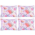 thumbnail image 6 of Throw Pillow Covers Pack of 4 for Living Room Table, Floral Printed Cushion Case, 14x20 inches - White Multi - Home Decor, 6 of 12