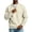 Beige, variant on TKKCS Mens Waffle Knit Quarter Zip Sweatshirts Relaxed Fit Stand Collar Casual Long Sleeve Pullover Tops with Chest Pocket Green XL