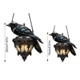 thumbnail image 5 of Dserhfy Raven on Lantern Suncatcher Decoration Indoor Outdoor Gothic Halloween Crow on Lamp Stained Glass Acrylic Hanging Ornament Pendant, 5 of 7