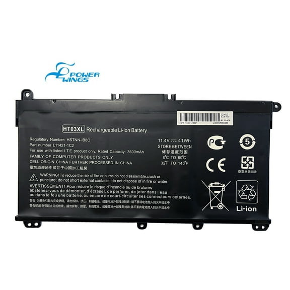 HT03XL Laptop Battery for HP Pavilion 14-CD 14-CE 14-CF 14-CK 14-cm 14Q-CS 14Q-CY 14S-CF 14S-CR 15-CS 15-DA 15-DB 15-DW 15G-DR 17-BY17-CA L11 1421-1C2 HSTNN-DB8R HSTNN-LB8M, 11.4V 3600mAh / 41Wh