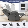 thumbnail image 2 of Power Lift Chair Recliner for Elderly with Remote Control,Electric Reclining Sofa,Fabric Power Recliner for Living Room, 2 of 5