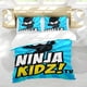 thumbnail image 5 of Niños Ninja Conjunto de sábanas temático, trío de piezas, cómodo y amigable con la piel, diseño único, regalo de decoración para el hogar para familiares, amigos y fans,140cm *210cm, 5 of 6