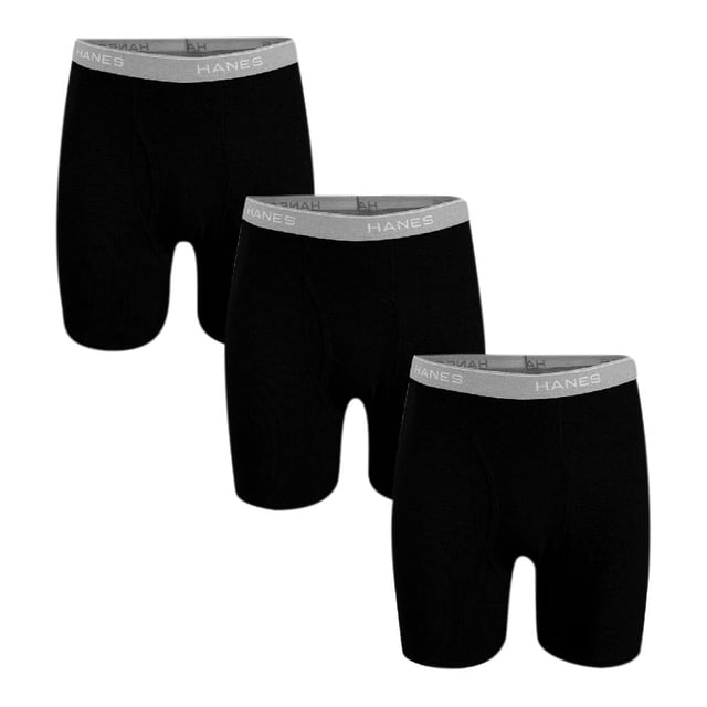 Bóxer Hanes Red Label para Hombre, Negro Brief 3 Piezas Talla CH