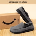 thumbnail image 6 of EverFoams Men's Comfort Memory Foam Moccasin Slippers Breathable Terry Cloth House Shoes with Anti-Skid Rubber Sole, 6 of 8