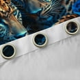 thumbnail image 4 of Feelyou 3D Leopard Cheetah Curtains Pack of 2 (42x84 Each) for Couple, Mystic Blue Rose Curtains Blackout, Romantic Couple Animal Bedroom Curtains, Curtains and Drapes Decor, 4 of 6
