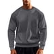 thumbnail image 2 of Blusas y camisas de manga larga con cuello redondo para hombre, de pana de color liso, con bolsillos empalmados y sudadera con cuello redondo. Blusa de pana para hombre., 2 of 9