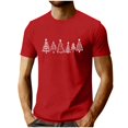 thumbnail image 2 of DayScoop Mens Short Sleeve T-Shirts Casual T Shirt Summer Christmas Print Sports Fashion Round Neck Top Shirts, 2 of 5