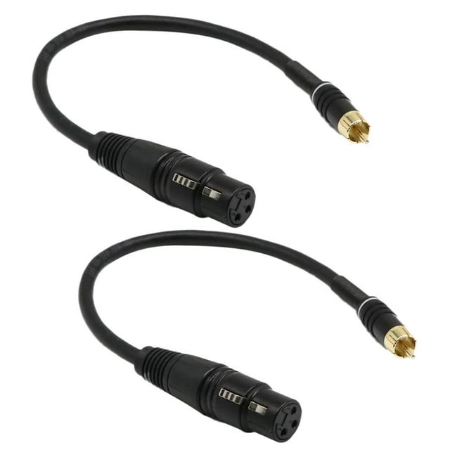 2 cables XLR de Mini Divisor a RCA 3 pin compatible con Musical Instrumentos Hugo XLR hembra a RCA macho