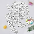 thumbnail image 3 of OSOLU Children Girls Clothing Sets Diy Handmade Graffiti Sketch Coloring Round Neck Long Sleeve Tops and Pants Relaxed Holiday Sets, 3 of 4