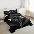 thumbnail image 3 of Homewish Bohemian Life Tree Full Size Comforter Sets for Kids, Black White Galaxy Bedding Comforter Set, Mystic Sun Moon Reversible Bedding Sets, Lightweight Room Decor, 3pcs, 3 of 8