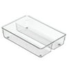 interdesign linus kitchen drawer organizer for silverware, spatulas, gadgets - 6x9x2, clear