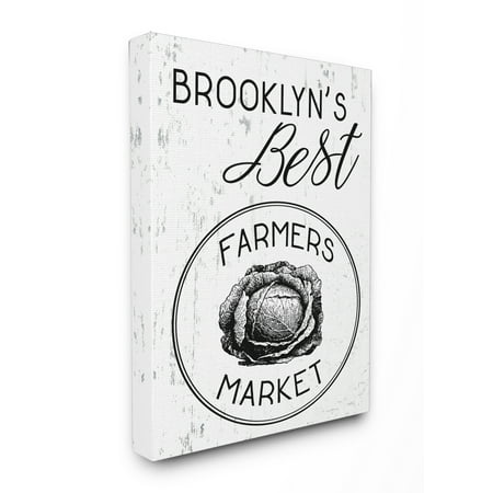 The Stupell Home Decor Collection Brooklyns Best Farmers Market XXL Stretched Canvas Wall