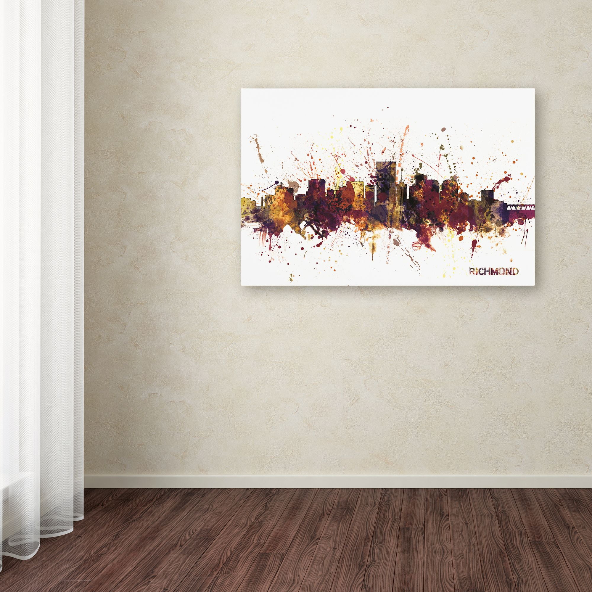 Trademark Fine Art 'Richmond Virginia Skyline III' Canvas Art by Michael Tompsett