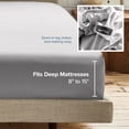 thumbnail image 6 of Bare Home 2-Pack Fitted Sheets - Premium 1800 Collection - Ultra-soft - Deep Pocket - Full, Light Gray, 6 of 7
