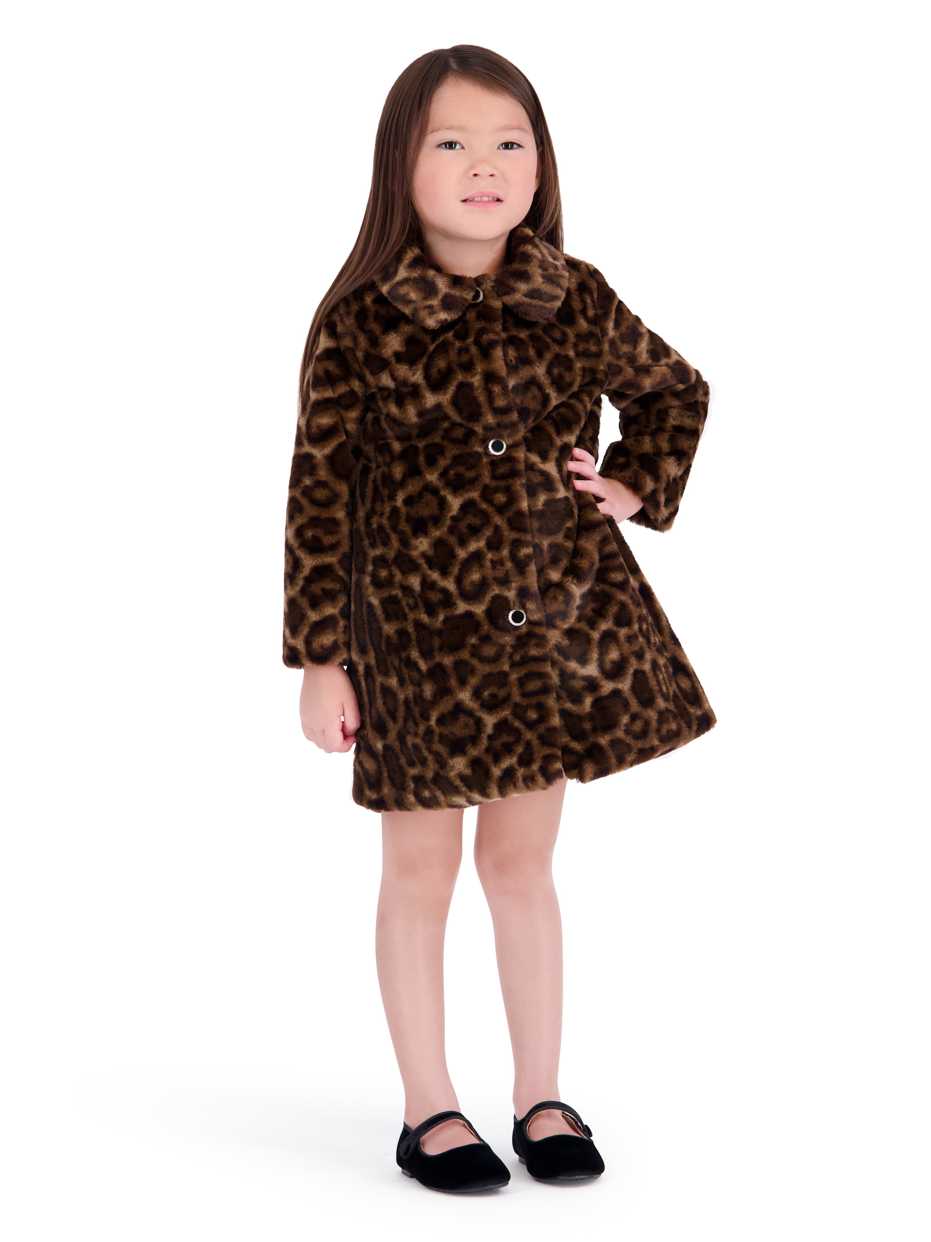 Kensie Toddler Girl Sleeveless Dress and Cheetah Coat Set, Sizes 12 Months-3T
