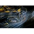 thumbnail image 2 of Haney, Chuck 14x11 White Modern Wood Framed Museum Art Print Titled - Eddy forms swirling patterns in the Nehalem River in autumn in the Tillamook State Forest-Oregon-USA, 2 of 4