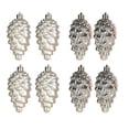 thumbnail image 5 of New Christmas Tree Decorations 9cm/8pcs Matte Gloss Pendant Plastic Electroplating Colored Pine Pinecone Shaped Stock Set Box, 5 of 5