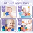 thumbnail image 2 of 12 Piezas Bloques Para Bebés Bloques De Construcción Suaves Juguetes Para Bebés Mordedores Juguete Educativo Squeeze Play Con Números Animales Formas Texturas 6 Meses En Adelante Muyoka Hogar, 2 of 6
