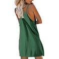 thumbnail image 5 of Besolor Womens Summer Tennis Dress Rompers Workout Mini Dress with Shorts Sleeveless Spaghetti Straps Jumpsuit Pockets, 5 of 8