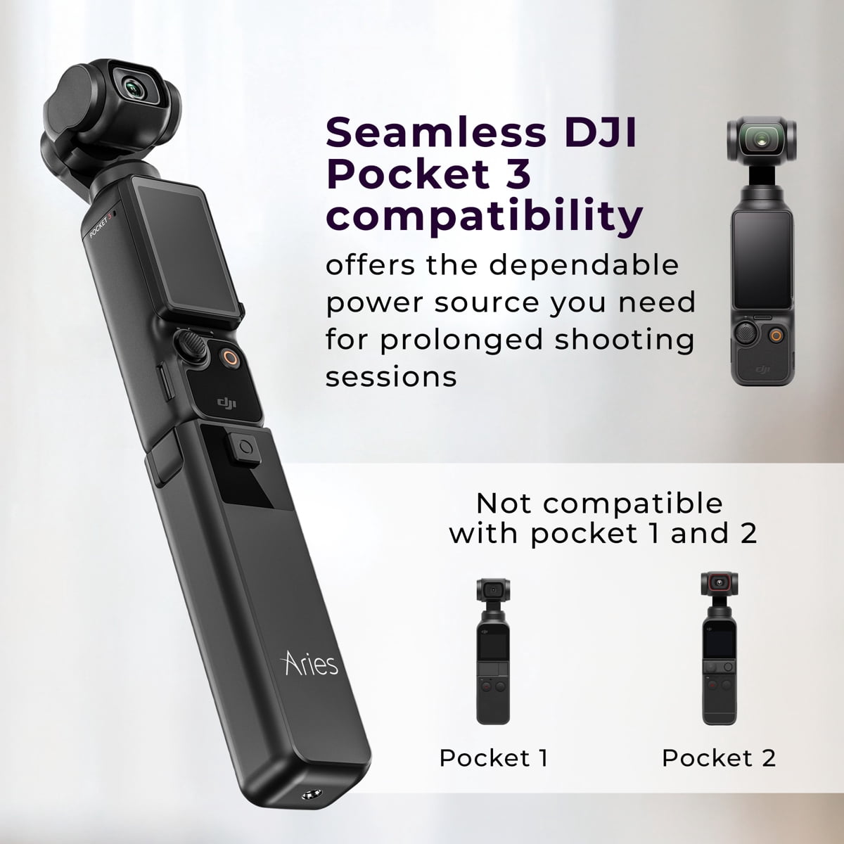 Aries 4000mAh Power Bank for DJI Osmo Pocket 3 Gimbal Camera