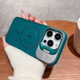 thumbnail image 1 of Fashion Magnetic Wireless Charging Phone Case For iPhone 15 14 13 12 11 Pro Max Plus Magsafe Lens Flip Bracket Protection Cover Green For 15, 1 of 6
