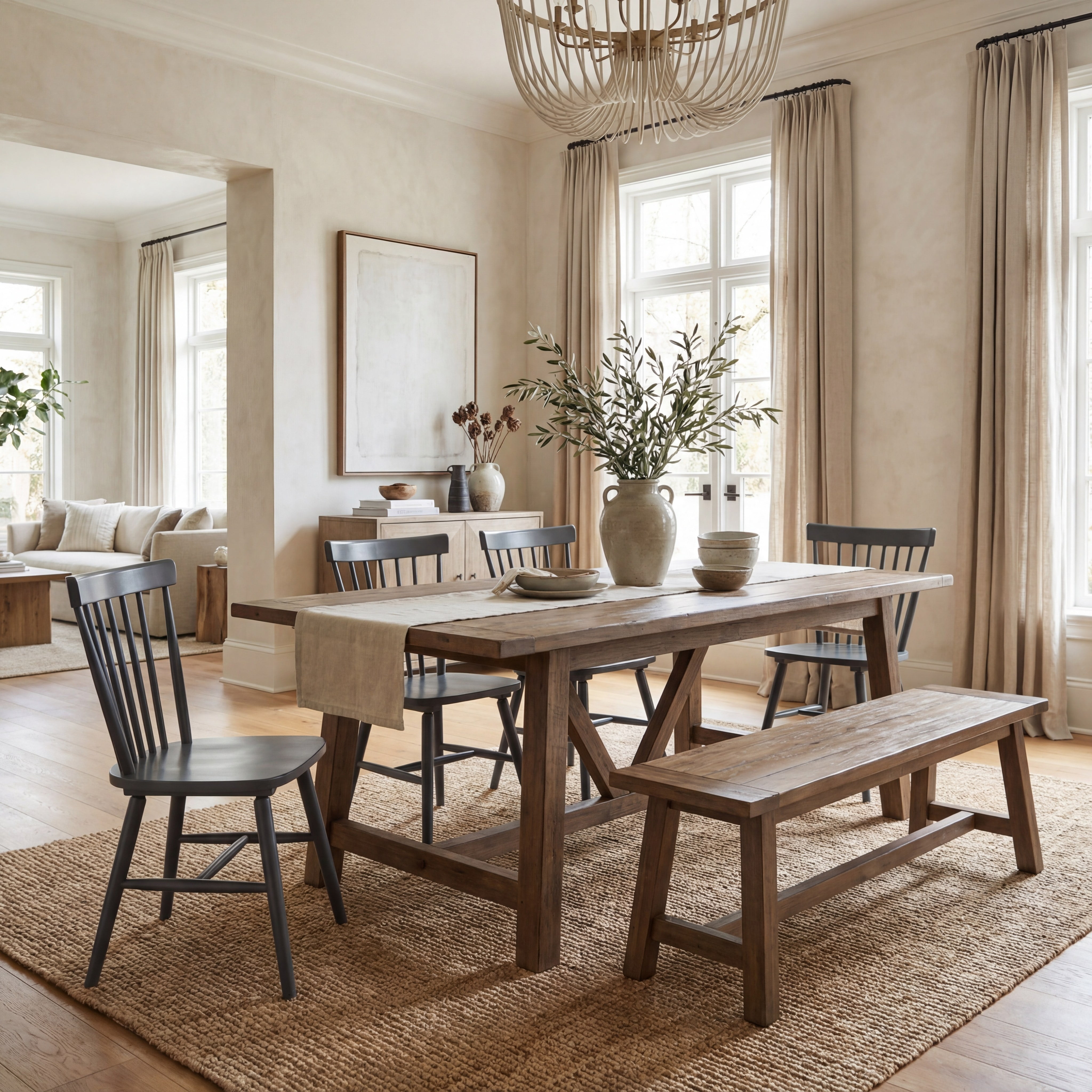 SAFAVIEH Winona Spindle Back Dining Chair, Grey, Set of 2