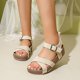thumbnail image 1 of WILLBEST Sandalias Playa Moda Primavera Y Verano Sandalias De Mujer Suela Gruesa Tacón De Cuña Tacón Alto Boca De Pez Punta Abierta Transpirables Cómodas Lunares Gancho Estilo Casual, 1 of 6