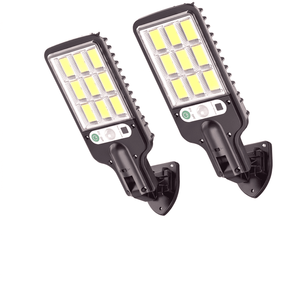 VOLIVO 2Pack Solar Street Light, 1000W/500LM/3Modes Solar Motion Lights Outdoor, Dusk to Dawn Wall Spotlight for Patio Parking Lot Garage Yard