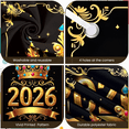 thumbnail image 2 of Golden Design New Year Banner 2026 Festive Crown Decoration Celebration Event for Indoor Party Holiday Festivity, 2 of 9
