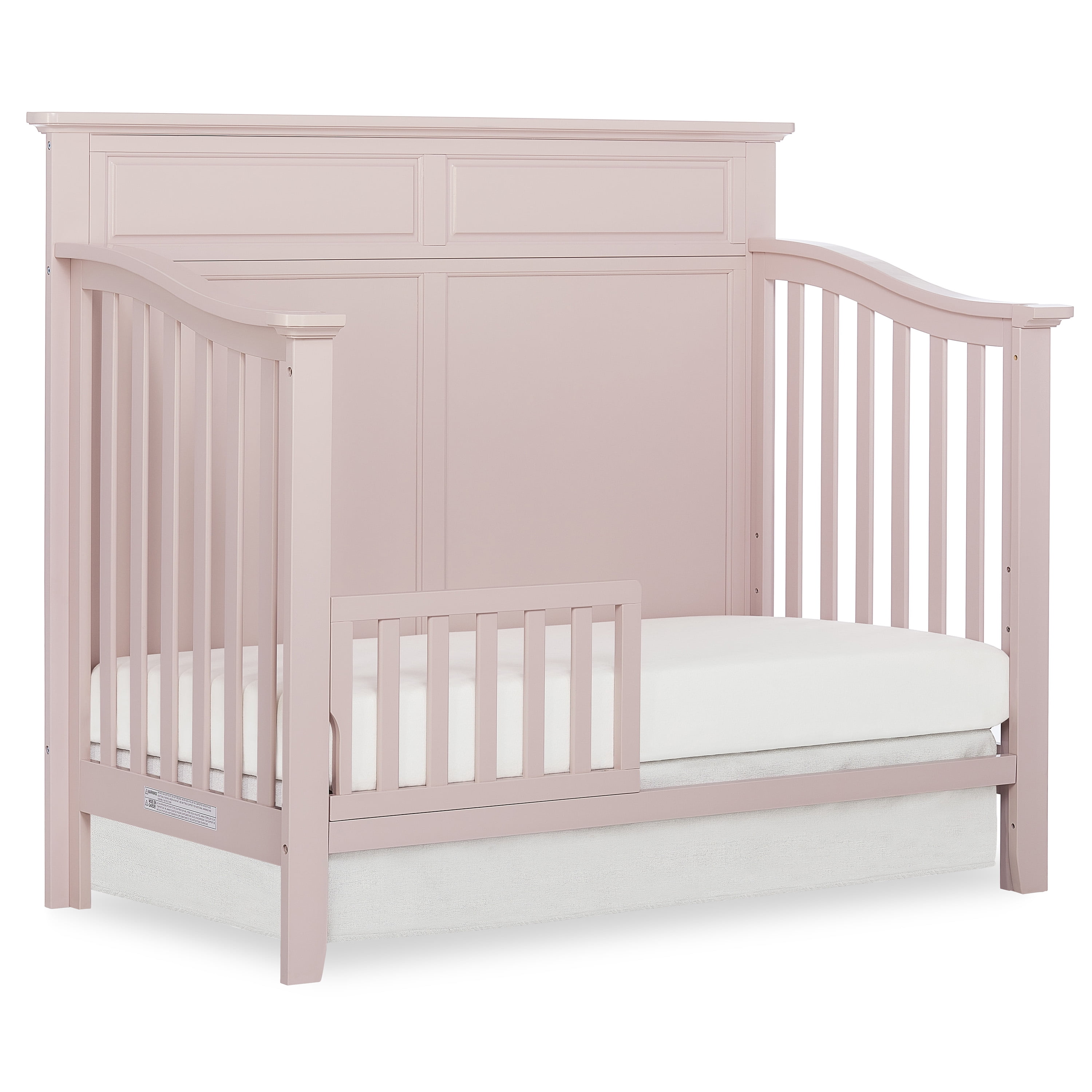 Dream On Me Convertible Crib Toddler Guard Rail In Blush Pink