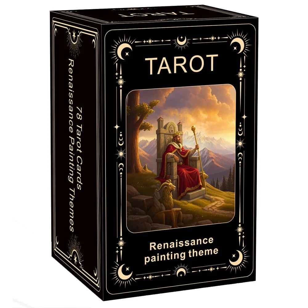 Renaissance Painting Theme Tarot Cards Set, 78 Cards, for History Lovers, Art Enthusiasts, Spiritual Explorers