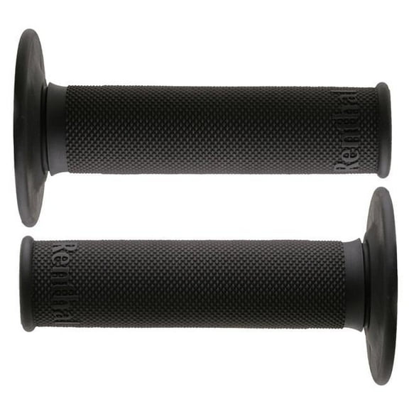 Renthal Full Diamond Single Compound Firm Black Handlebar Grips (G091)