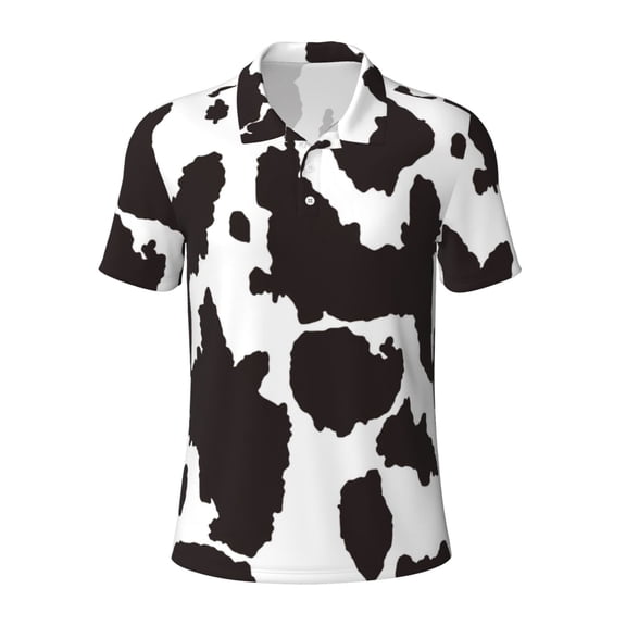 Kuqiui Mens Golf Polo Shirt Dry Fit Performance Sport Short Sleeve Golf Polo Shirts for Men-Cow Skin 2
