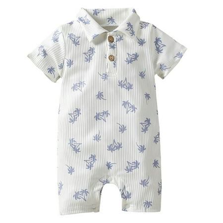

XYIJANI Cloud Island Baby Clothes Infant Girls Boys Sleeveless Coconut Tree Prints Romper Newborn Bodysuits Jumpsuit Baby Boy Clothing Infant Winter Clothes Baby Girl Romper (White 90)