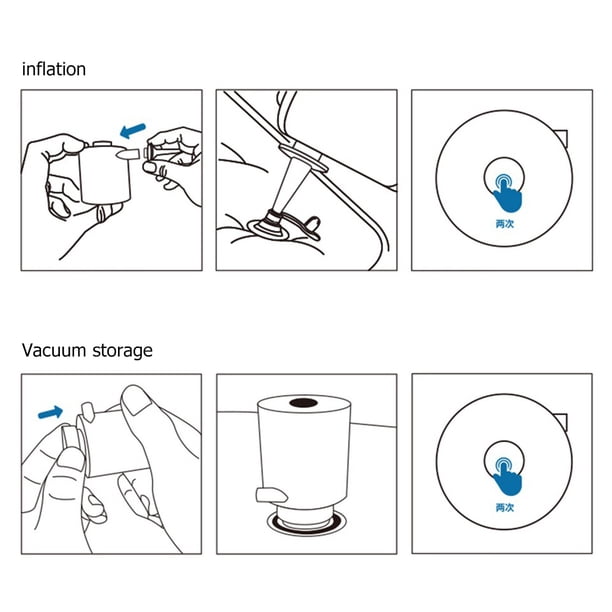 Inflador de bomba de aire portátil compresor de aire para colchón piscina cama de aire (azul) Likrtyny Libre de BPA