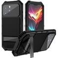 thumbnail image 2 of For iPhone 15 Pro Case Heavy Duty Protection With Built in Lens Screen Protector Rugged Stand 360 Full Body Military Grade Metal Bumper Phone Cases Men  15 Pro 6.1((Black, 15 Pro Case 6.1 2023), 2 of 7