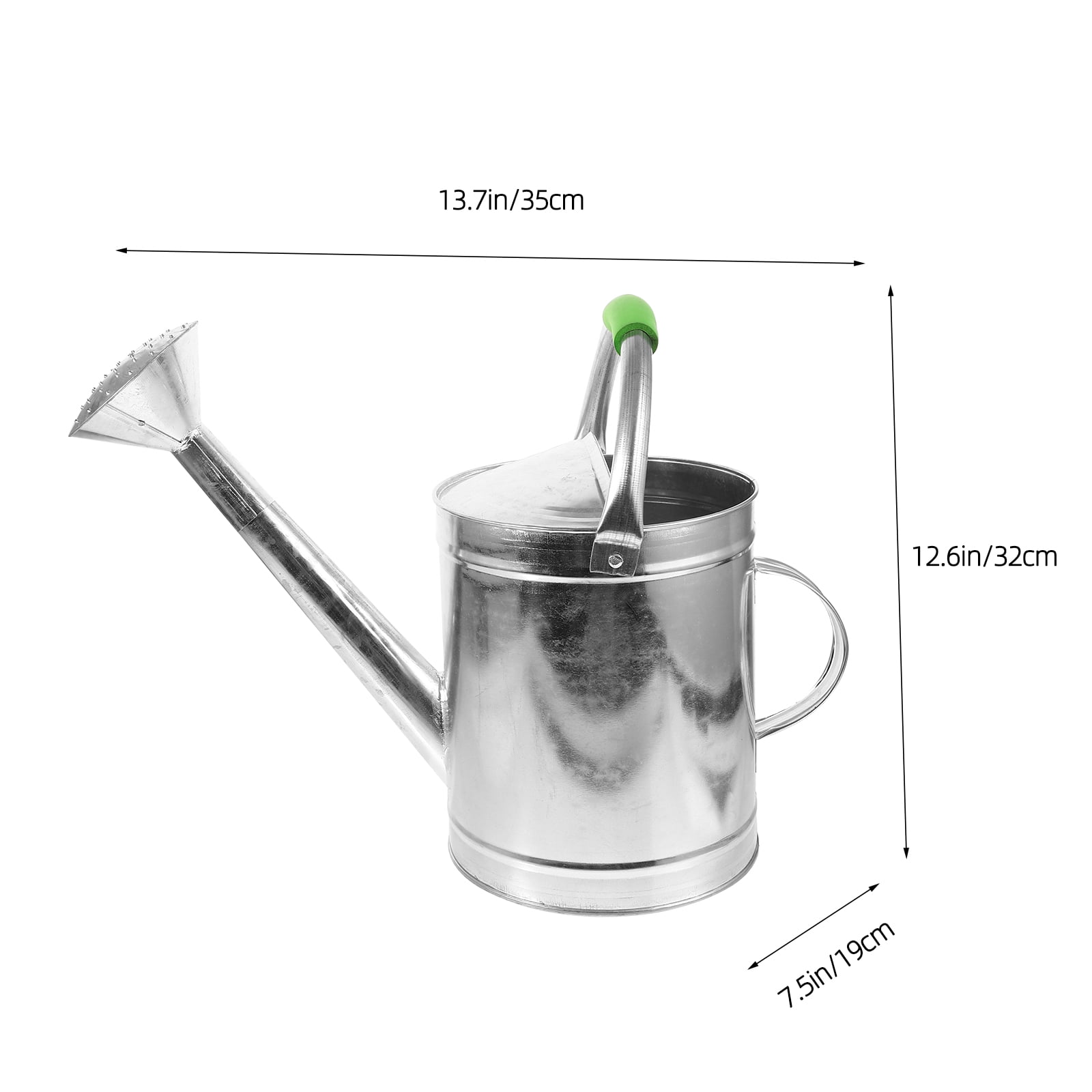 Galvanized Retro Watering Can for Outdoor Plants - Metal Garden Kettle for Efficient Watering