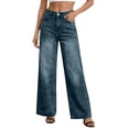 thumbnail image 2 of Holzkary Wide Leg Jeans for Women High Waisted Baggy Jeans Loose Fit Tummy Control Denim Pants Straight Leg Jeans Boyfriend Baggy Jeans for Women Wide Leg Denim Pants Fashion Y2K Relaxed Streetwear, 2 of 4