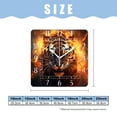 thumbnail image 2 of 16 Inch Wall Clock Battery Operated Square Clock Decorative for Office, Kitchen, Outdoor, Living Room，Big Fire Tiger Walking and Roaring on Black Beautiful Pattern, 2 of 4