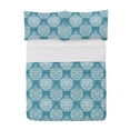 thumbnail image 1 of Blue and White Microfiber Bedspread Set, Damask Art Flowers with Baroque Curlicues Victorian Garden Inspiration, Soft Bedding Set with Pillow Shams & Comforter, 3 Sizes, Blue and White, by Ambesonne, 1 of 1