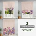 thumbnail image 5 of Pink Blue Spring Floral Tie Up Curtain Valance for Window,Adjustable Rod Pocket Window Curtains Shades,Rustic Summer Flower Plants Light Filtering Valance Drapes for Cafe Living Room Bedroom 52"x45", 5 of 9