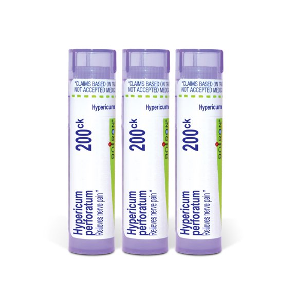 Boiron Hypericum Perforatum 200CK, Homeopathic Medicine for Nerve Pain, 3 Count (3 x 80 Pellets)