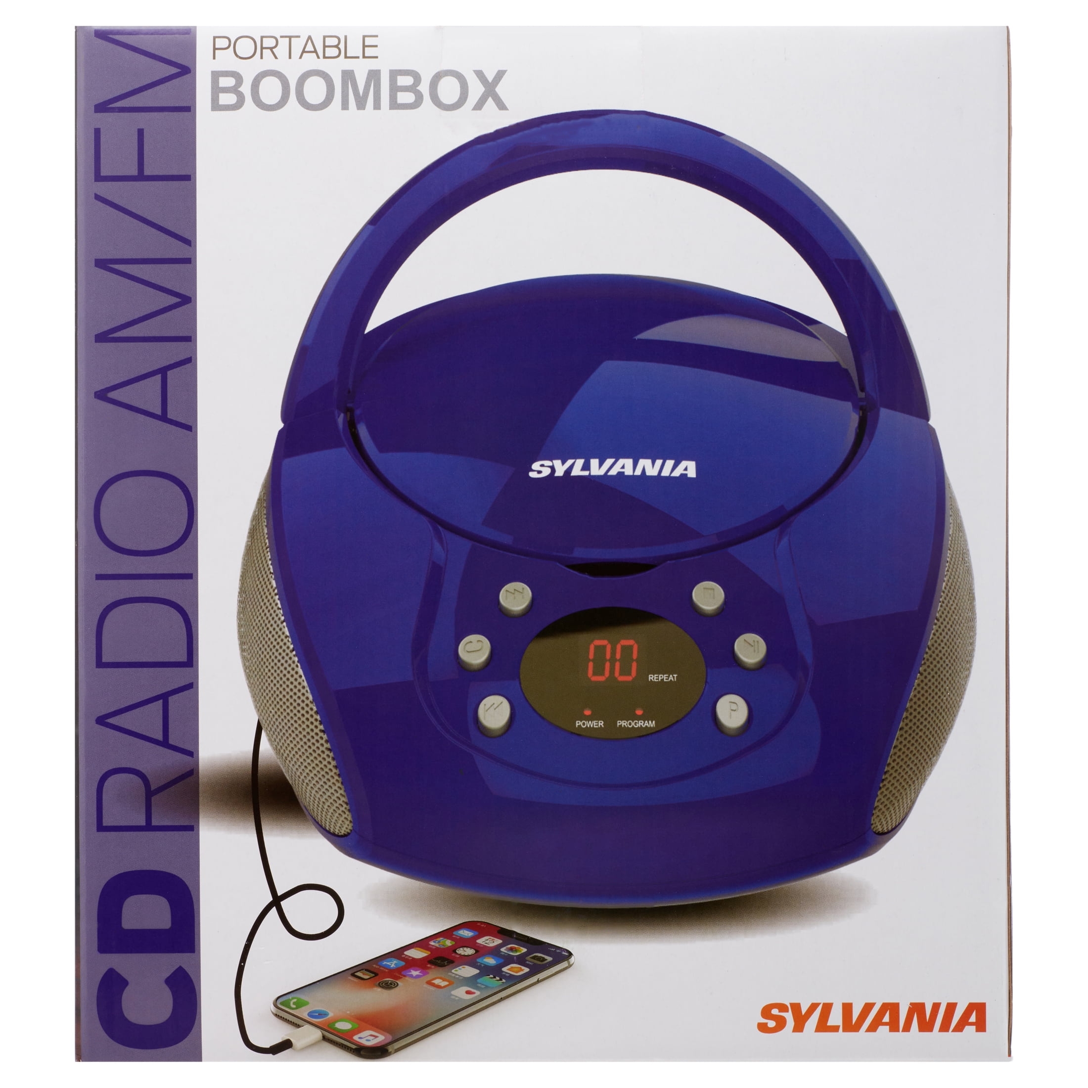 SYLVANIA SRCD261 Portable CD Players with AM/FM Radio (Orange) 