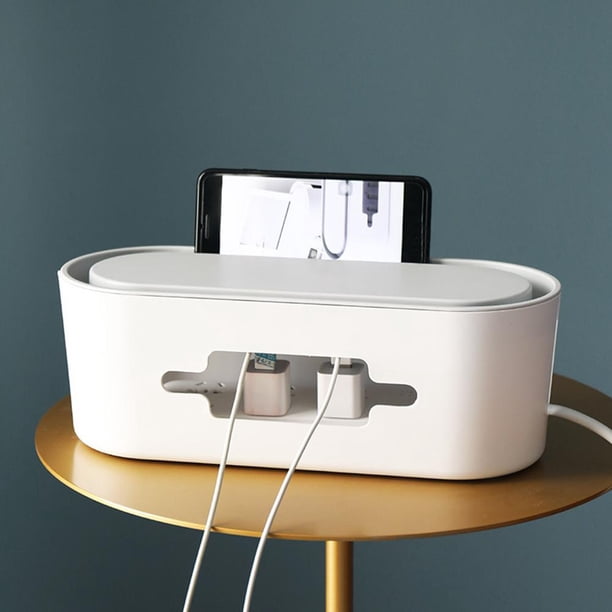 Contenedor De Almacenamiento Caja de enrutador inalámbrico WiFi Caja de almacenamiento de cables de gestión de cables del cargador (A) Wdftyju Libre de BPA
