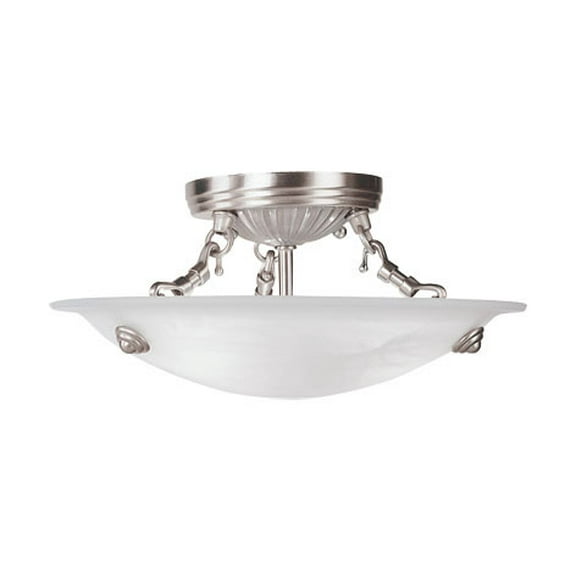 3 Light Brushed Nickel Ceiling Light fixture with Steel base material