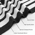 thumbnail image 3 of iOhouze Outdoor Rugs Black and White Striped Area Rug 4x6 ft Washable Indoor Outdoor Cotton Floor Carpet Rug, 3 of 7