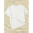 thumbnail image 2 of Girls' Happy 100 of School Graphic T-Shirt - Casual Crew Neck Tee with Colorful Pencil & Sun Design, Soft Cotton Fabric, Perfect for Summer Celebrations, Casual Attire | Vibrant Print, 2 of 7