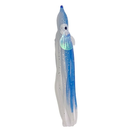 LIVEST 12cm Fishing Lure Simulated Bright Color Good Toughness Vivid Eyes Stretchy Fish Attraction Universal Luminous Sea Fishing Soft Octopus Squid Skirt Fishing Supplies